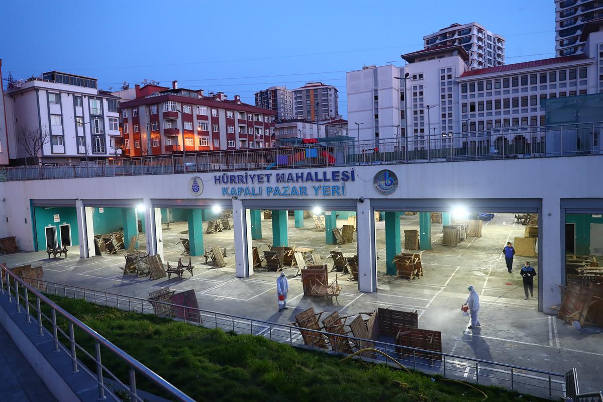 t c bagcilar belediyesi resmi web sitesi bagcilar da eczane kuafor ve pazar alanlari dezenfekte edildi